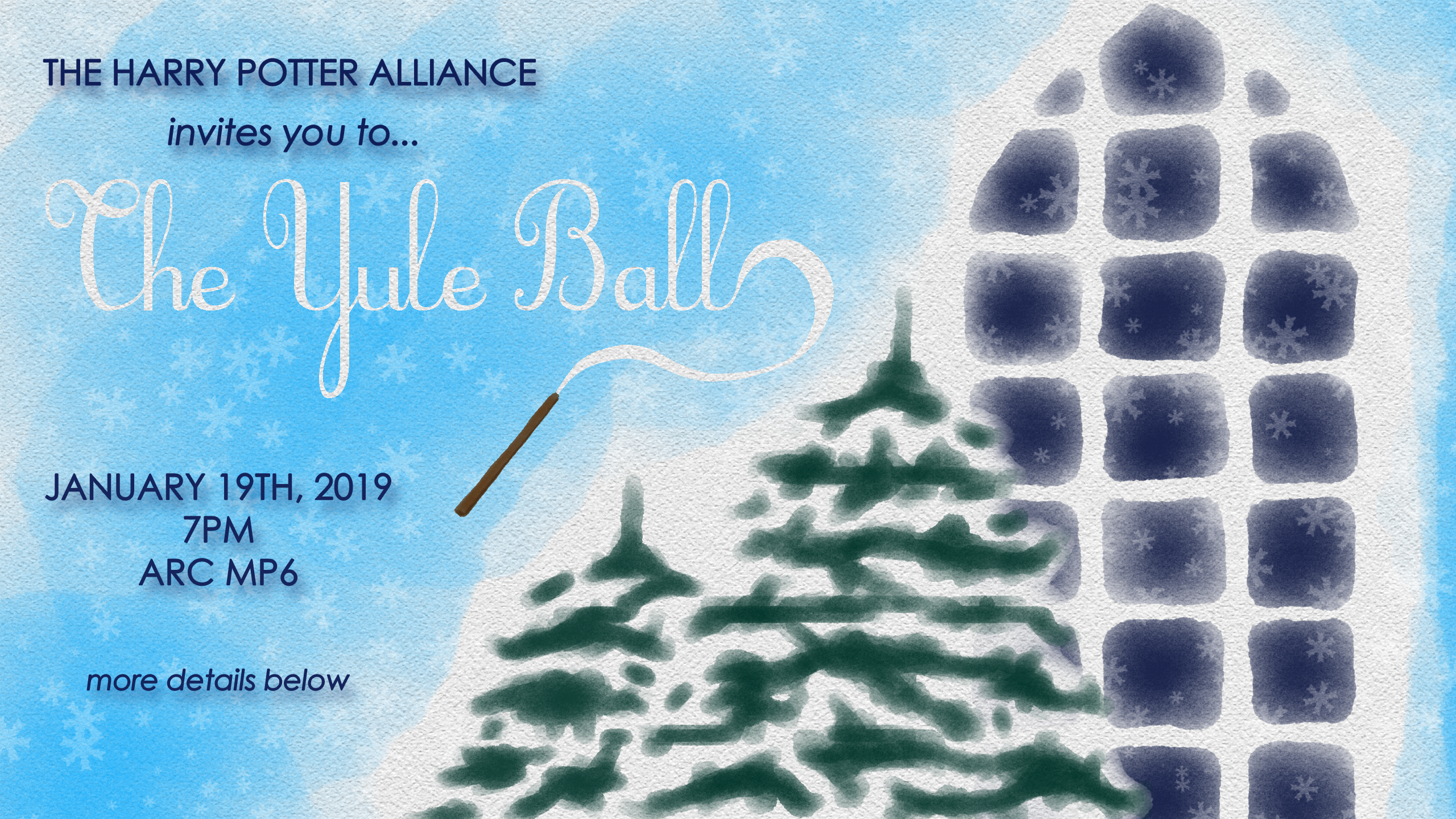 Yule Ball 2019 Facebook Cover Digital Watercolor Art