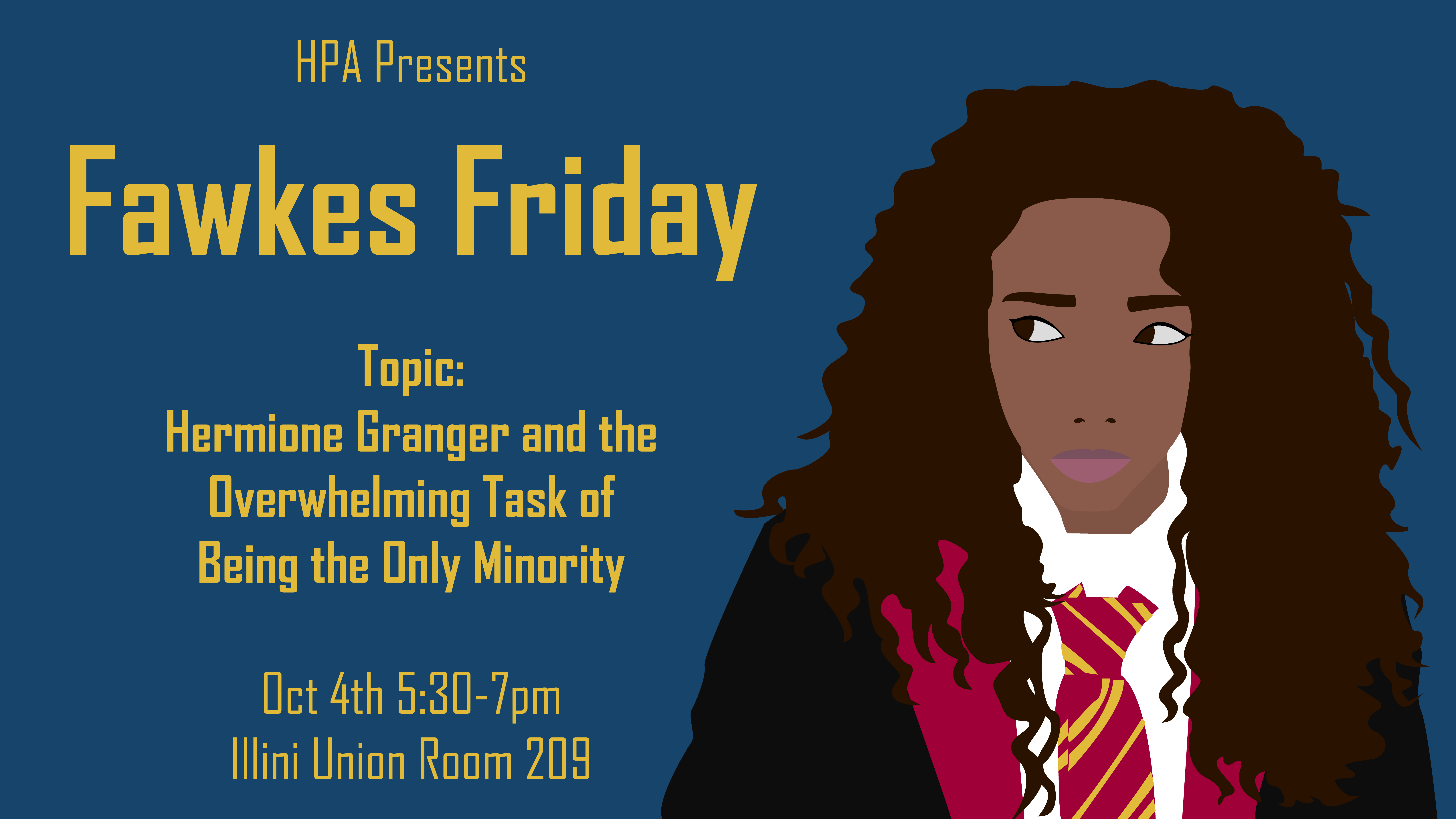 Black Hermione Granger Flat, Digital Illustration